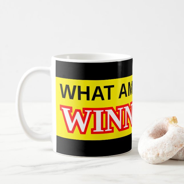 Fun "WHAT AM I DOING IN WINNIPEG?!" Mug (With Donut)