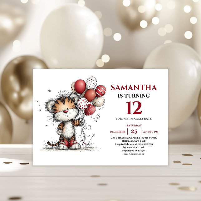 Fun whimsical animals theme kids birthday invites (Fun whimsical animals theme kids birthday invitation

)