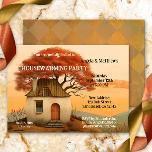 Fun Whimsical Artistic Housewarming Invitation