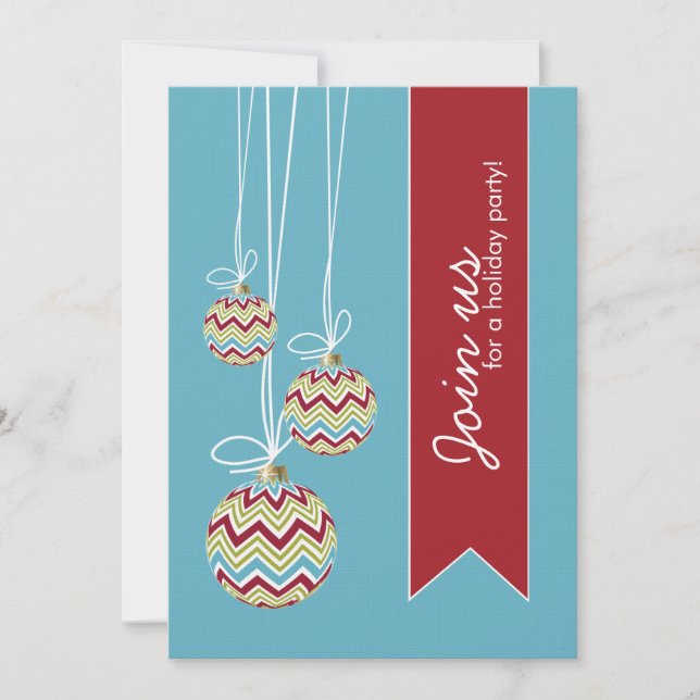 Fun Whimsical Christmas Party Invitation (Front)