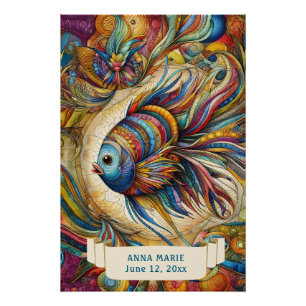 FUN WHIMSICAL COLORFUL TROPICAL FISH for KIDS Poster