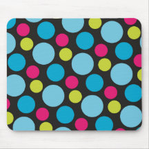 Fun Whimsical Colourful Dots Turquoise Blue Patter