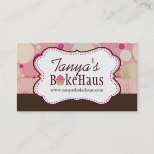 Fun Whimsical Cupcake Business Cards