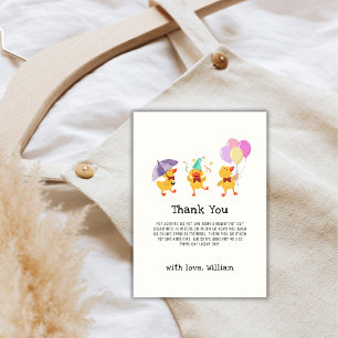 Fun Whimsical Party Little Duckling Baby Shower Thank You Card