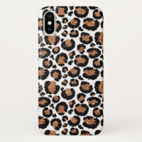 Fun White and Gold Foil Cheetah Pattern