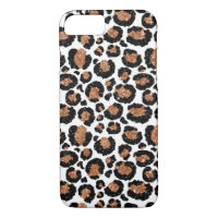 Fun White and Gold Foil Cheetah Pattern