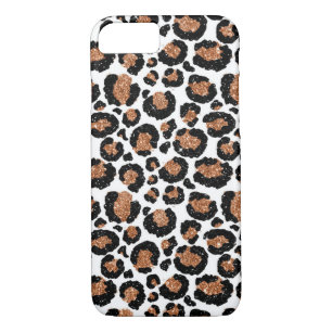 Fun White and Gold Foil Cheetah Pattern Case-Mate iPhone Case