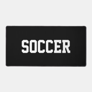 Fun White Text On Bold Black Desk Mat