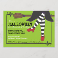 Fun Wicked Witch on Broom Halloween Costume Party