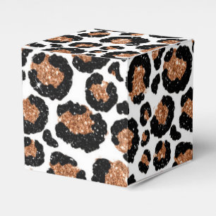 Fun Wild Cheetah Pattern Jungle Birthday Party Favor Box