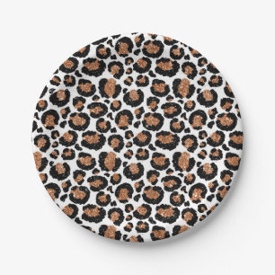 Fun Wild Cheetah Pattern Jungle Birthday Party Paper Plate