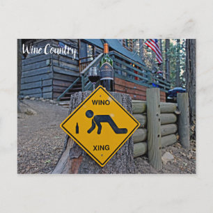 Fun Wine Country Wino Xing Postcard! Postcard