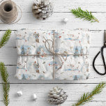 Fun Winter Snowman Kids Cartoon Christmas Pattern  Wrapping Paper<br><div class="desc">Welcome to winter with the Fun Winter Snowman Kids Cartoon Christmas Pattern Wrapping Paper! This cheerful design will have your loved ones smiling from ear to ear. With charming, colourful depictions of a family of snowmen enjoying all that winter has to offer - from skiing and ice-skating, to snuggling up...</div>