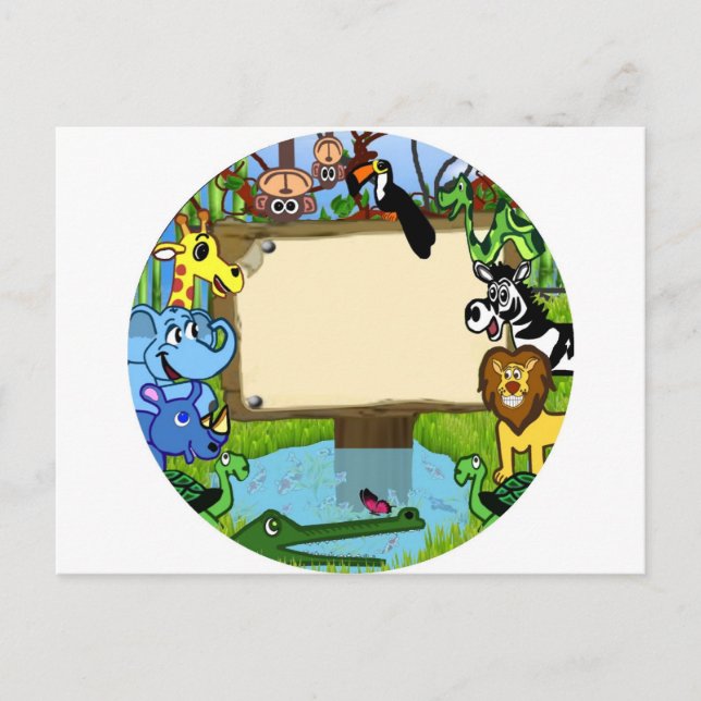 Fun with animals postcard (Front)