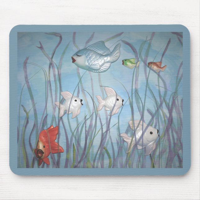 fun with chalkware fish mouse pad (Front)