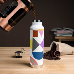 Fun With Geometry Colourful Shapes Name Water Bottle
