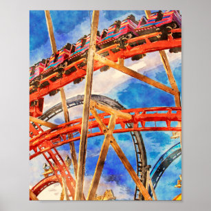 Roller Coaster Posters Prints Zazzle CA