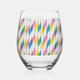 Fun with Straws! Drinkware  Stemless Wine Glass
