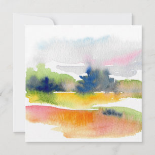 'Fun with Watercolor Brushstrokes' Abstract Note C Card