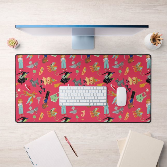 Fun Wizard of Oz on red children's design Desk Mat (Office 1)