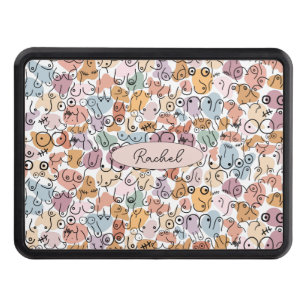 fun woman feminist trailer hitch cover