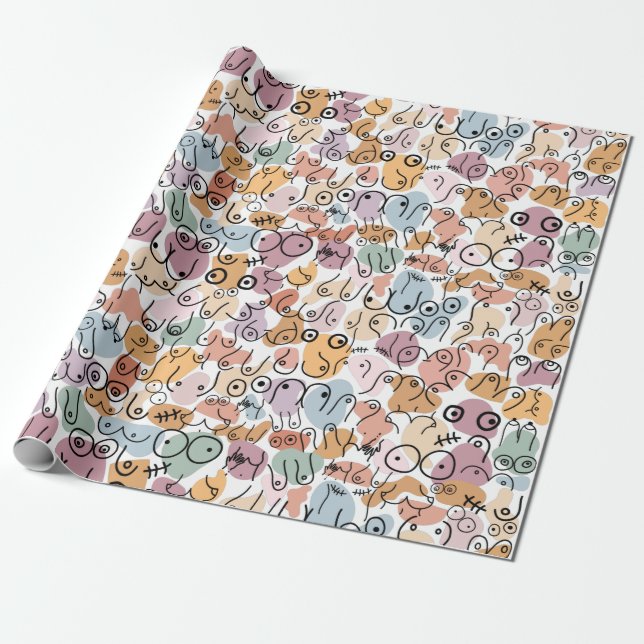 fun woman feminist wrapping paper (Unrolled)