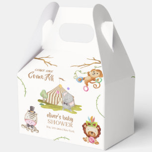 Fun Woodland Safari Animal Circus Baby Shower  Favor Box