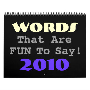 Fun Words Calendar
