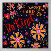 Fun Work Hard and Be Kind Quote Inspirivity