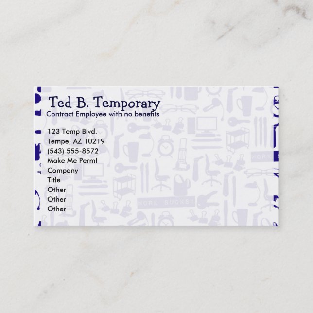Fun Work Tools Pattern Art  Business Card (Front)