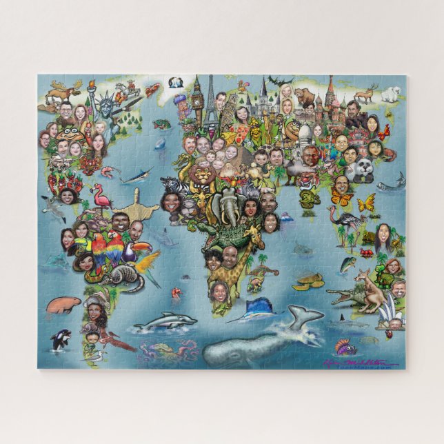 Fun World Map Jigsaw Puzzle (Horizontal)