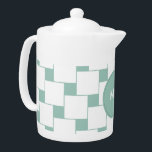 Fun Woven Squares Mint Green<br><div class="desc">Fun and Stylish and trendy modern woven squares pattern. Shown here in Mint Green for that totally Chic look - with removable monogram template</div>