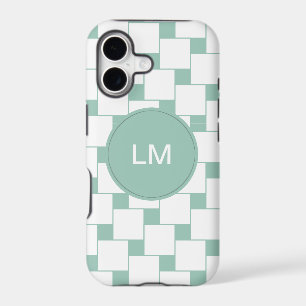 Fun Woven Squares Mint Green