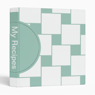 Fun Woven Squares Mint Green Binder