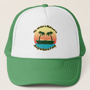 Fun Writers Retreat Author Life Logo Art Trucker Hat