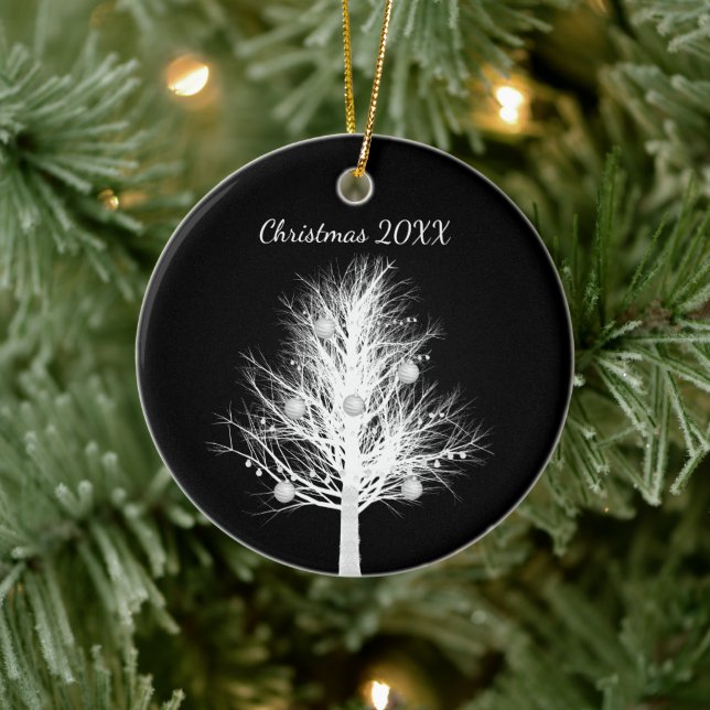 Fun Xray Christmas Tree "Christmas 20xx" Ceramic Ornament (Tree)