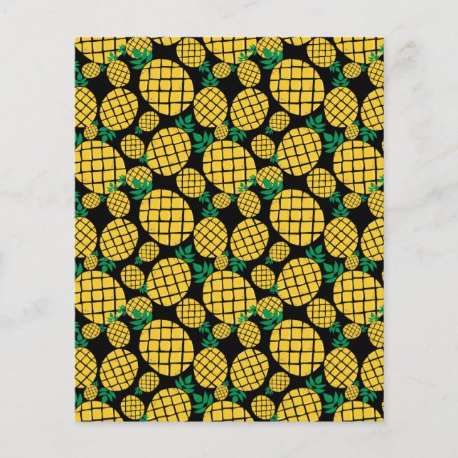 Fun Yellow Pineapple Tropical Fruit Pattern (Front)