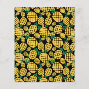 Fun Yellow Pineapple Tropical Fruit Pattern