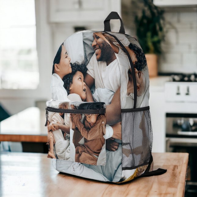 Fun your photo collage template 7 photos printed backpack (Fun your photo collage template 7 photos printed backpack)
