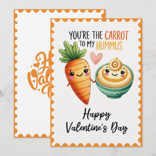 Fun You're The Carrot To My Hummus Valentine's Day Holiday Card
