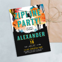 Fun Zipline Colourful Party Adventure Watercolor