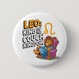 Fun Zodiac Leo design 2 Inch Round Button