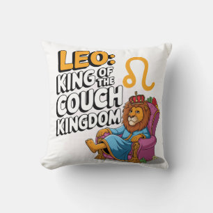 Fun Zodiac Leo design Throw Pillow