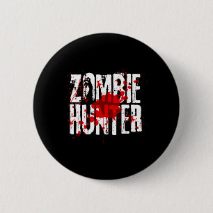 Fun Zombie Hunter Design For Boys Girls Halloween 2 Inch Round Button