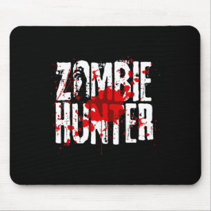 Fun Zombie Hunter Design For Boys Girls Halloween Mouse Pad
