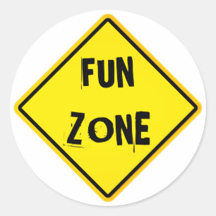 fun zone classic round sticker