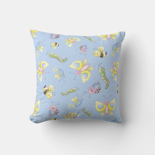 FunBugs Throw Pillow (Front)