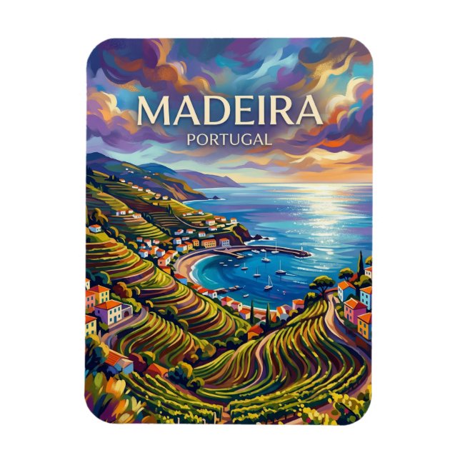 Funchal Bay Portugal Magnet (Vertical)