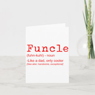 Funcle Definition Funny Joke Gift For Uncle_2 Card