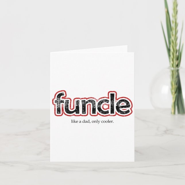 Funcle Definition Funny Joke Gift For Uncle  Card (Front)